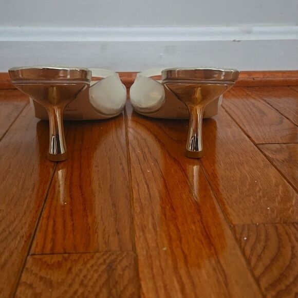 Nine West Gold and Clear Gold Women's Heels - Picture 4 of 4